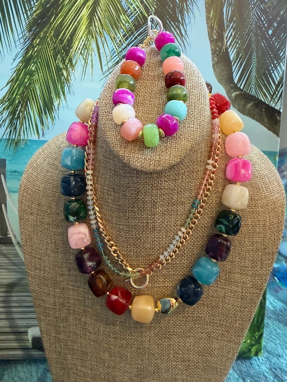 COLORFUL Happy necklaces!💙💚💜🩷🩵